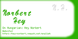 norbert hey business card